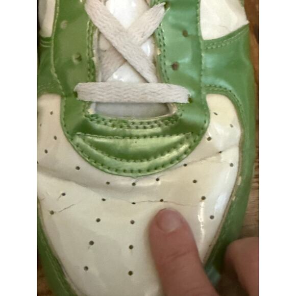 Vintage Y2K BAPE STA Patent Leather Sneakers Green Orange White Men’s Size 13 main image 9